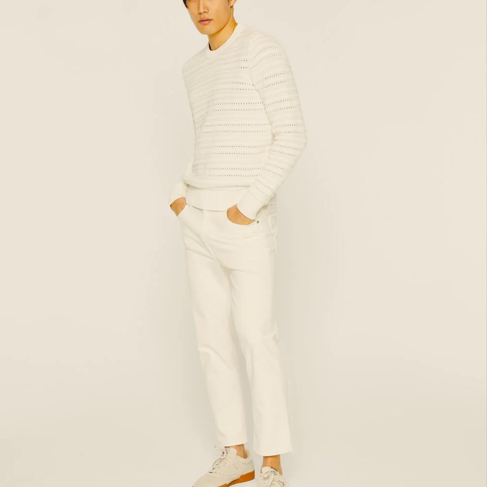 Cropped Straight Jeans - Brand New - NEVER WORN - Ivory